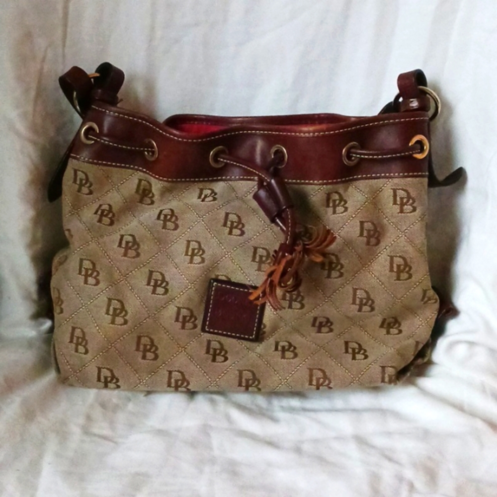 Dooney and Bourke tan and brown bag